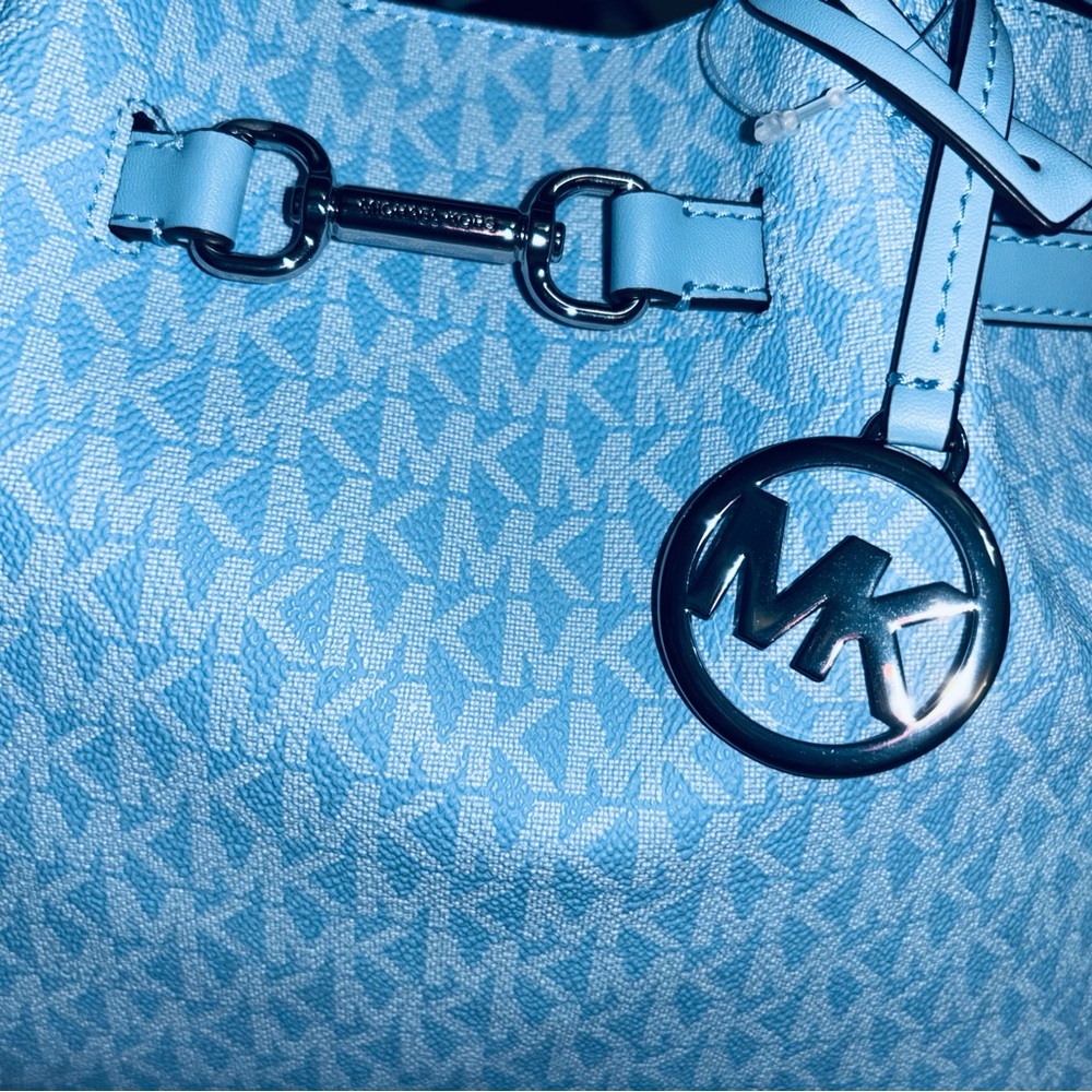 Michael Kors Carson Medium Sky Blue Satchel - Picture 6 of 7